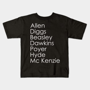 Allen Diggs Beasley Dawkins Poyer Hyde Mc Kenzie Buffalo Football Kids T-Shirt